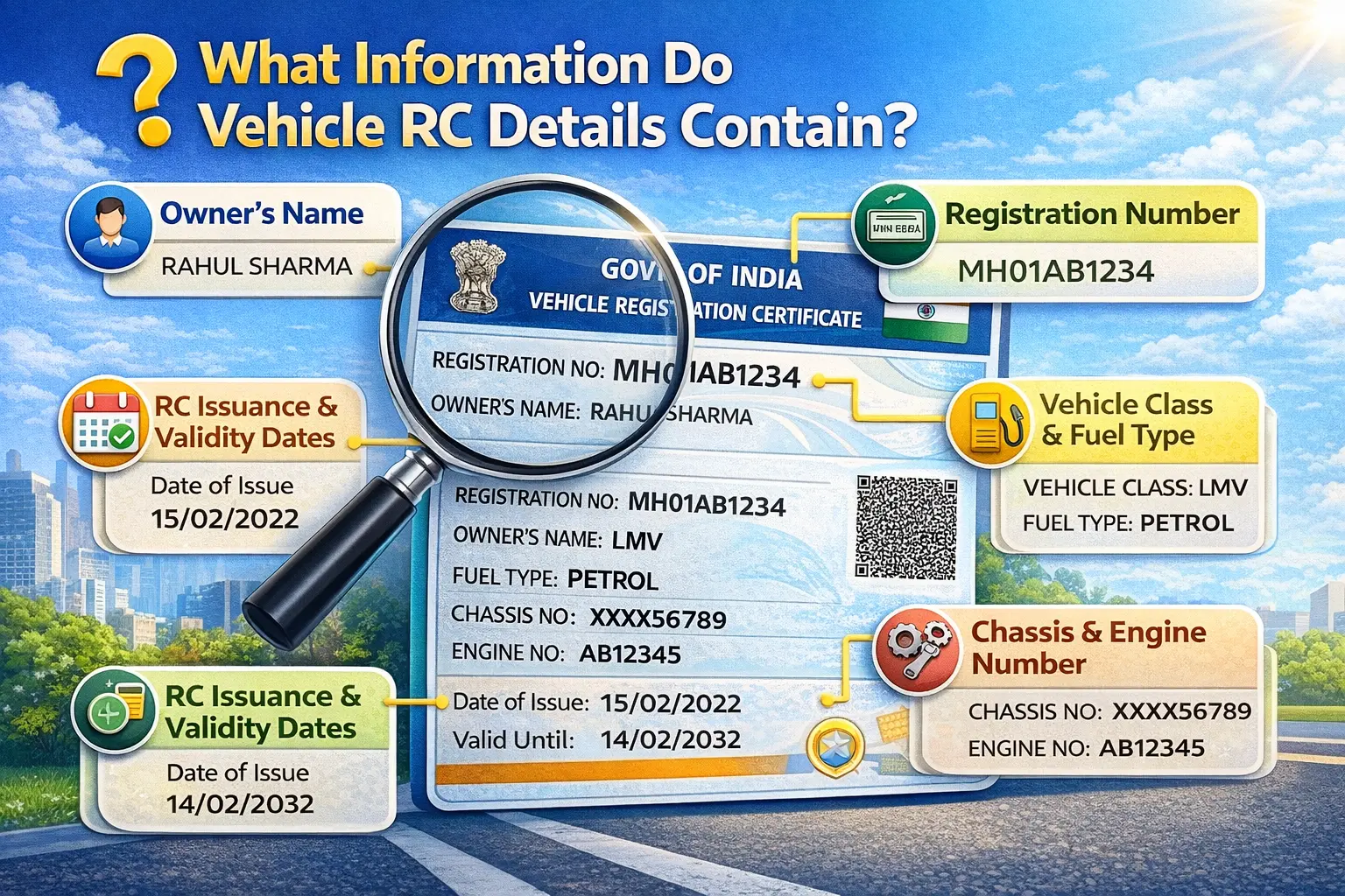 What Information Do Vehicle RC Details Contain - Registration, Owner, Vehicle Specs